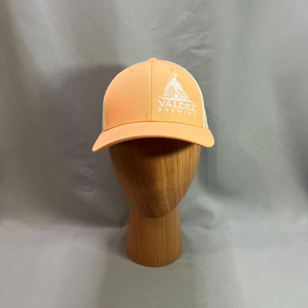 Richardson 115 Valdez Brewing Trucker Hat Mens M-L Peach Embroidered Snapback